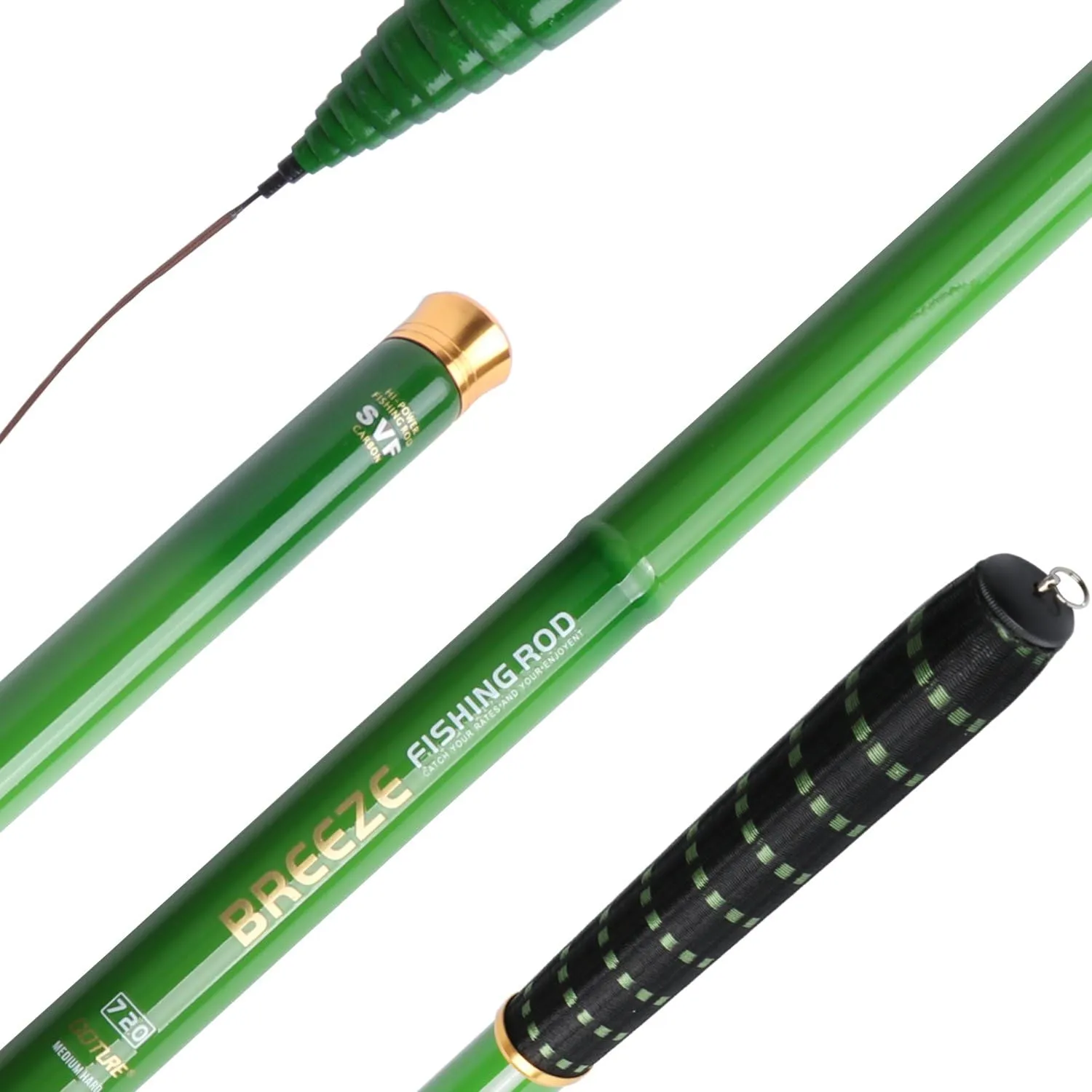 Goture//Telescopic Tenkara Fishing Rod//Ultralight Travel Fishing Rod,Portable Collapsible Bass Crappie Rod,1 Piece Carbon Fiber Inshore Stream Trout Pole 10 12 15 18 21 24 Free Tip Set(Top 3 Segment)
