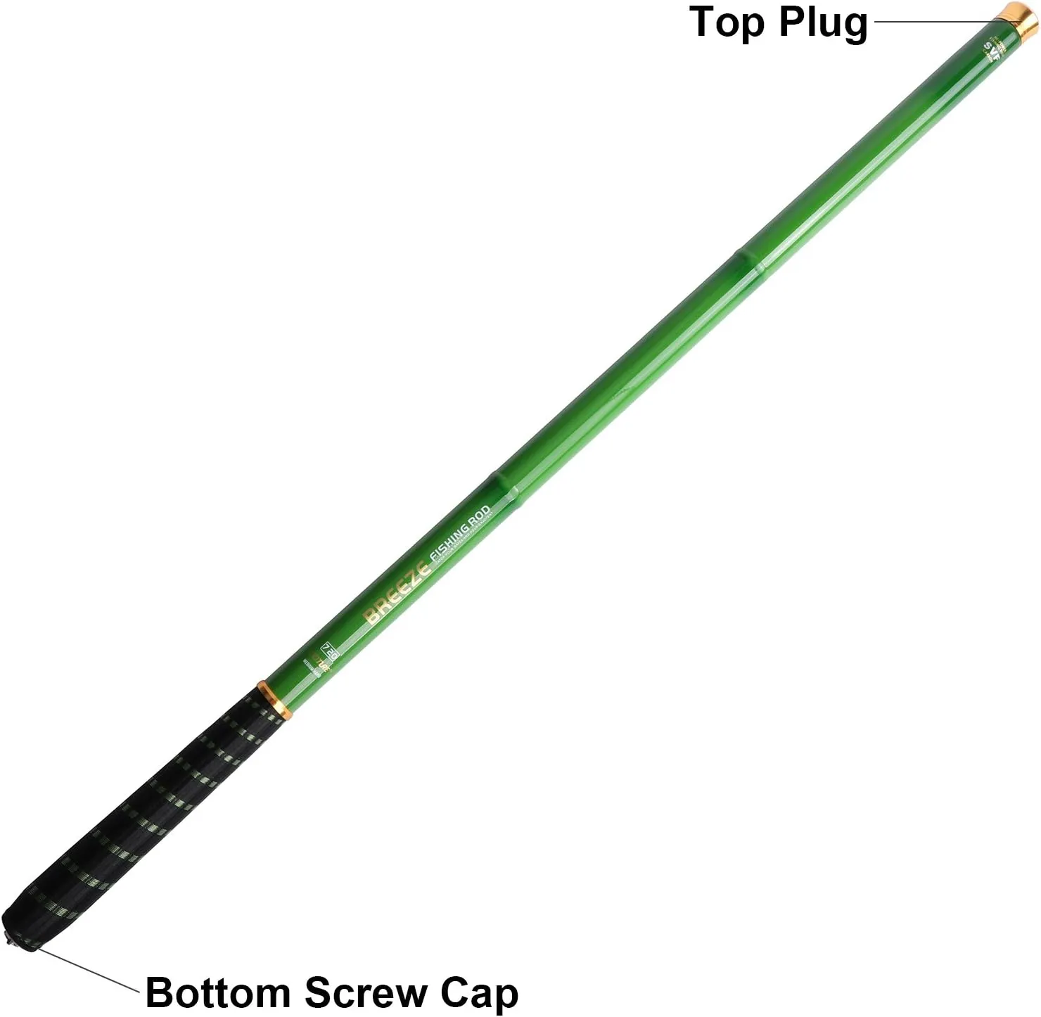 Goture//Telescopic Tenkara Fishing Rod//Ultralight Travel Fishing Rod,Portable Collapsible Bass Crappie Rod,1 Piece Carbon Fiber Inshore Stream Trout Pole 10 12 15 18 21 24 Free Tip Set(Top 3 Segment)