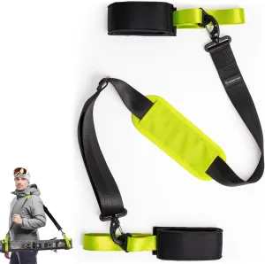 Gradient Fitness Shoulder Ski & Pole Carrier Strap, Snowboard & Downhill Skis Strap