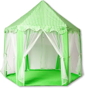 Green Hexagon Fantasy Castle Play Tent | Princess Playhouse for Kids, Indoor and Outdoor Activities | Toys & Games, Imaginative Playtime with Role Play | 53 x 47 x 55 Inches