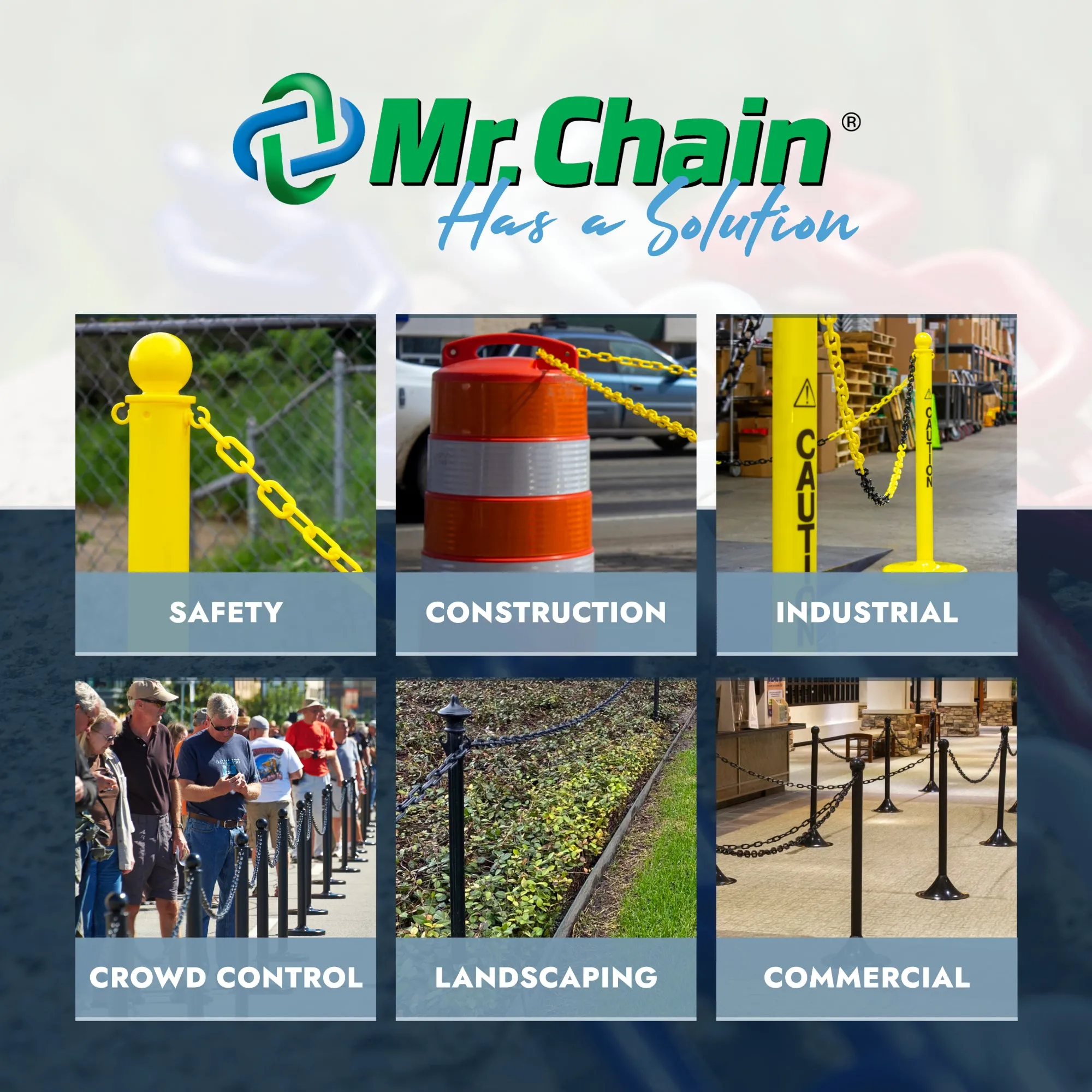 Ground Pole Kits with Plastic Chain
