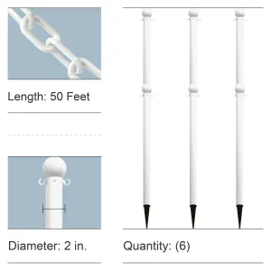 Ground Pole Kits with Plastic Chain