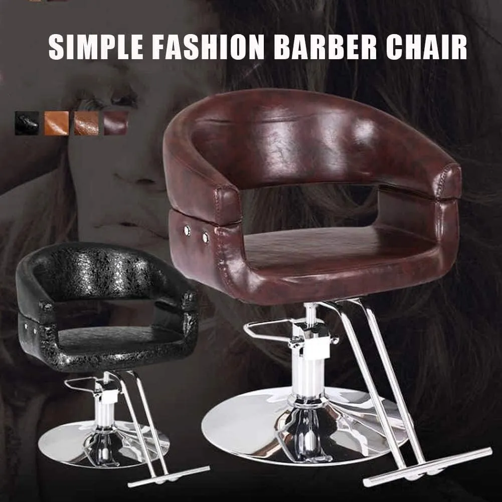 Hair Cutting Salon Chair Hydraulic Barber Chair Salon Beauty Haircut Hairdressing Styling Equipment 360 Degree Swivel Salon Styling Beauty Equipment (Color : Green) (White)