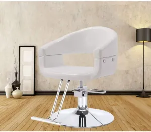 Hair Cutting Salon Chair Hydraulic Barber Chair Salon Beauty Haircut Hairdressing Styling Equipment 360 Degree Swivel Salon Styling Beauty Equipment (Color : Green) (White)