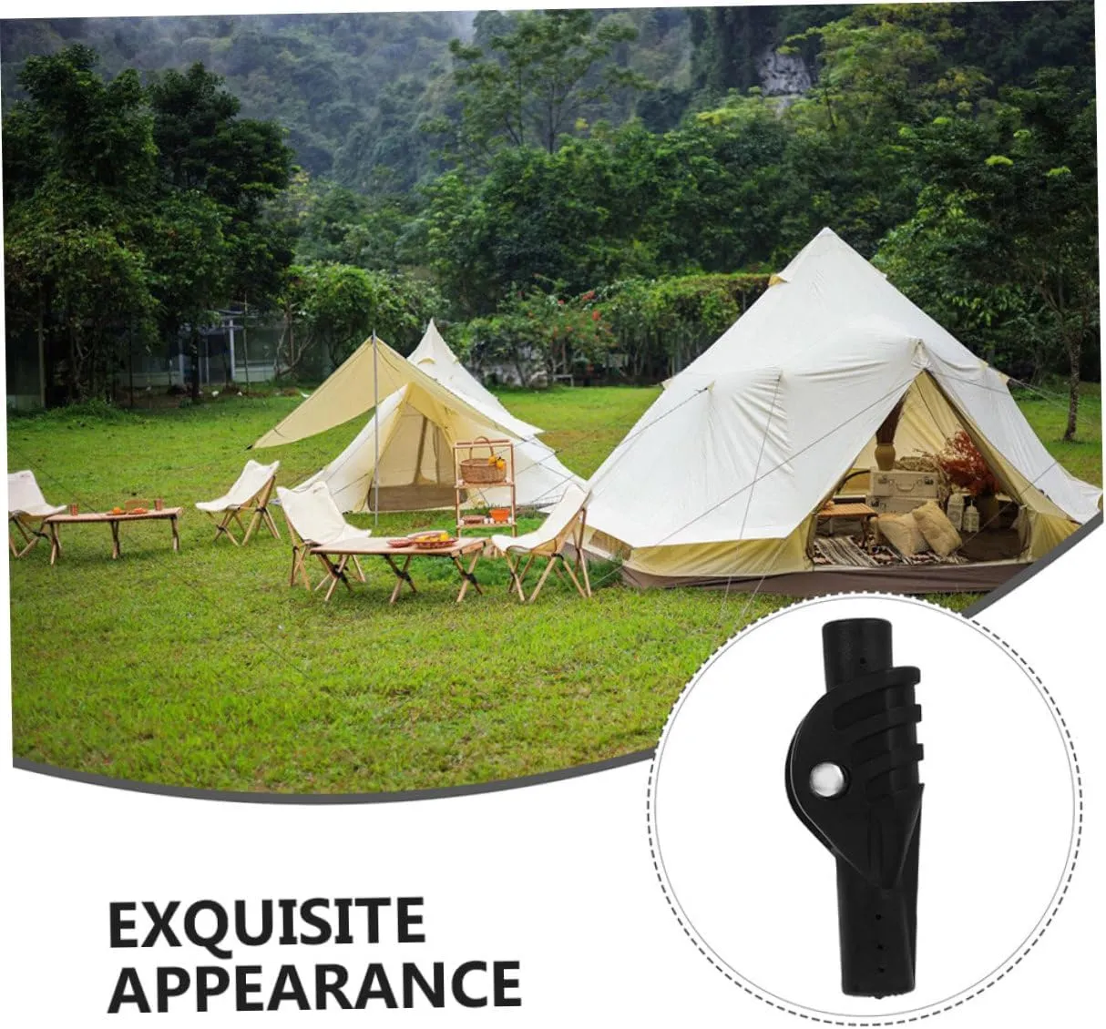HANABASS Tent Support Rod Connectors Tent Support Pole Joints Outdoor Tent Support Connectors