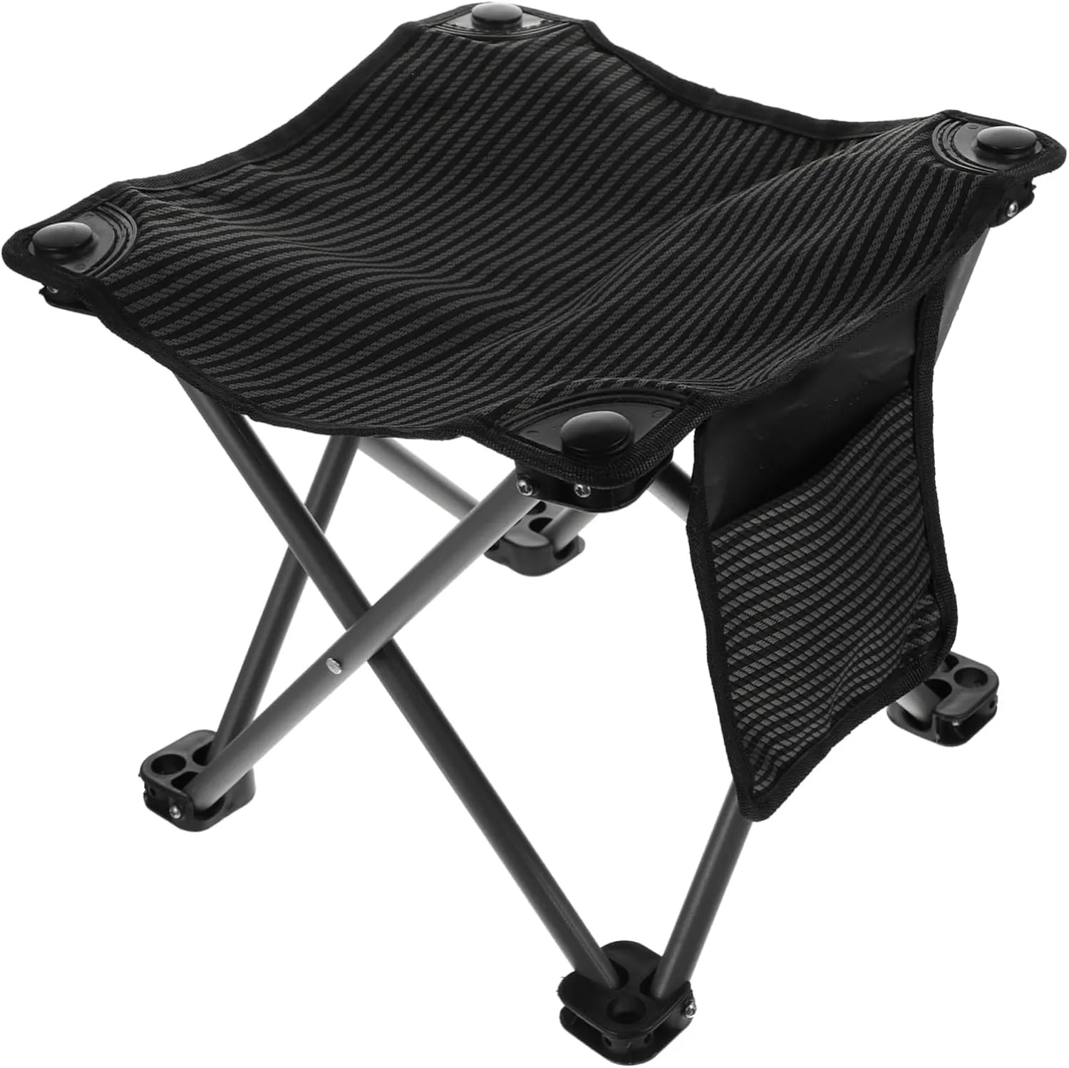 Happyyami 1set Portable Folding Camping Chair Outdoor Fishing Stool with Side Bag Lightweight and Compact Design High Density for Comfort Easy to Carry and Store for Outdoor Activities