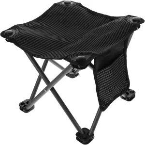 Happyyami 1set Portable Folding Camping Chair Outdoor Fishing Stool with Side Bag Lightweight and Compact Design High Density for Comfort Easy to Carry and Store for Outdoor Activities