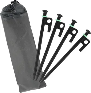 Happyyami Camping Tent Stakes 9pcs Heavy Duty Metal Ground Pegs Ring Windproof for Outdoor
