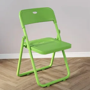 HCZION Plastic Folding Chair Outdoor Stackable Chair Portable Dining Chairs Fold Up Party Chair Garage Folding Stool with Backrest Lightweight Camping Chair (Color : Green)