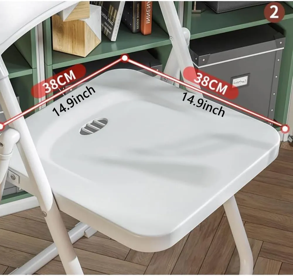 HCZION Plastic Folding Chair Outdoor Stackable Chair Portable Dining Chairs Fold Up Party Chair Garage Folding Stool with Backrest Lightweight Camping Chair (Color : Green)