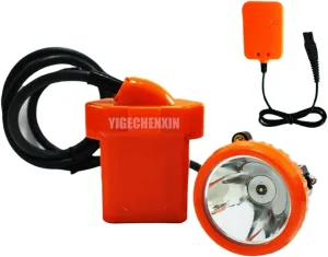 Head Mounted Explosion-Proof Headlight, 7200Mah Strong Light Ultra Bright Long Endurance Safety Helmet, Mining Lamp for Underground Use (Orange)