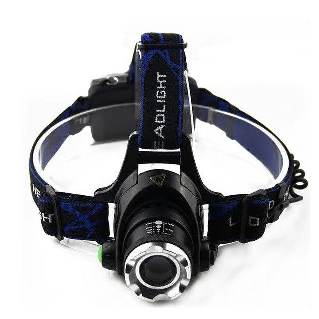 Headlamp 18650 Battery  XM L2 LED Frontal Head Flashlight Torch Powerful Zoomable Headlight Latern   AC charger  Car charger