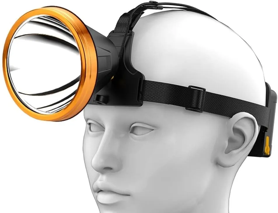 Headlamp Strong Light Rechargeable Head-Mounted Outdoor Flashlight Night Fishing Long Life LED Miner's Lamp Headlamp (Color : White Light)