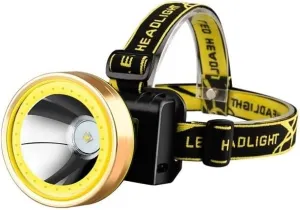 Headlamp Strong Light Rechargeable Head-Mounted Outdoor Flashlight Night Fishing Long Life LED Miner's Lamp Headlamp (Color : White Light)