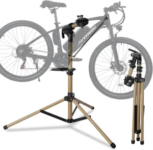 Heavy Duty Ebike Repair Stand, Max 110 lbs, Portable Aluminum, Made For Any E-bike, Mountain, Road, Folding Bike