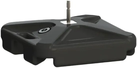 Heavy-Duty Weighted Base Stand for Secure and Stable Balloon Displays - Reusable Balloon Ground Pole Bases - 18" x 17" x 5" Dimensions