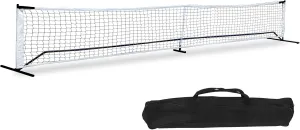 HomGarden Portable Pickleball Tennis Net Set System Metal Frame Stand W/Carrying Bag - Pickle Ball Net Outdoor Game Set