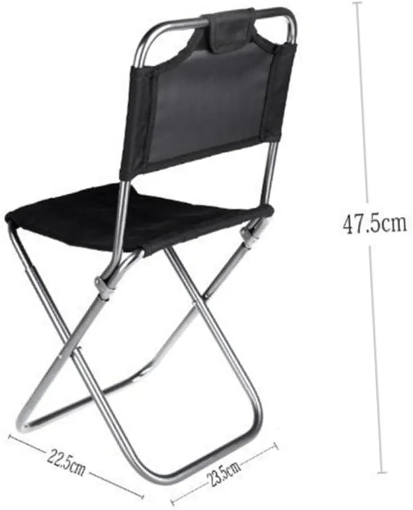 Homoyoyo Foldable Chairs Outdoor Folding Stool with Back Camping Folding Chair Folding Stool Portable Folding Chair Outdoor Foldable Chair Outdoor Aluminum Alloy Folding Chairs