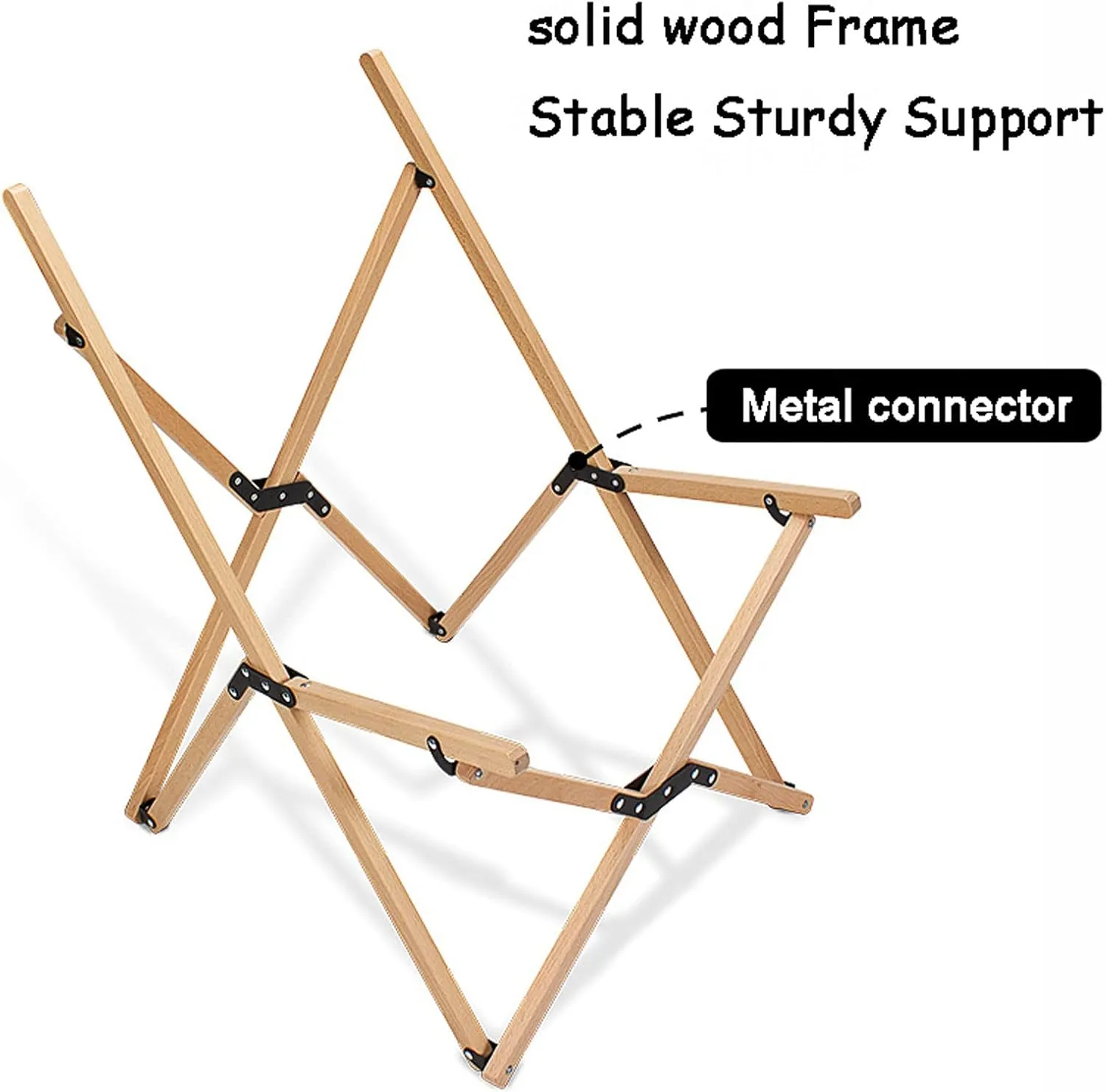 HUHJYUGE Outdoor Folding Chairs, Camping Folding Chair Heavy Duty, Folding Camping Chairs for Adults Lightweight, with Lumbar Support, for Beach, Fishing, Trip, Picnic, Lawn (A 58cm)