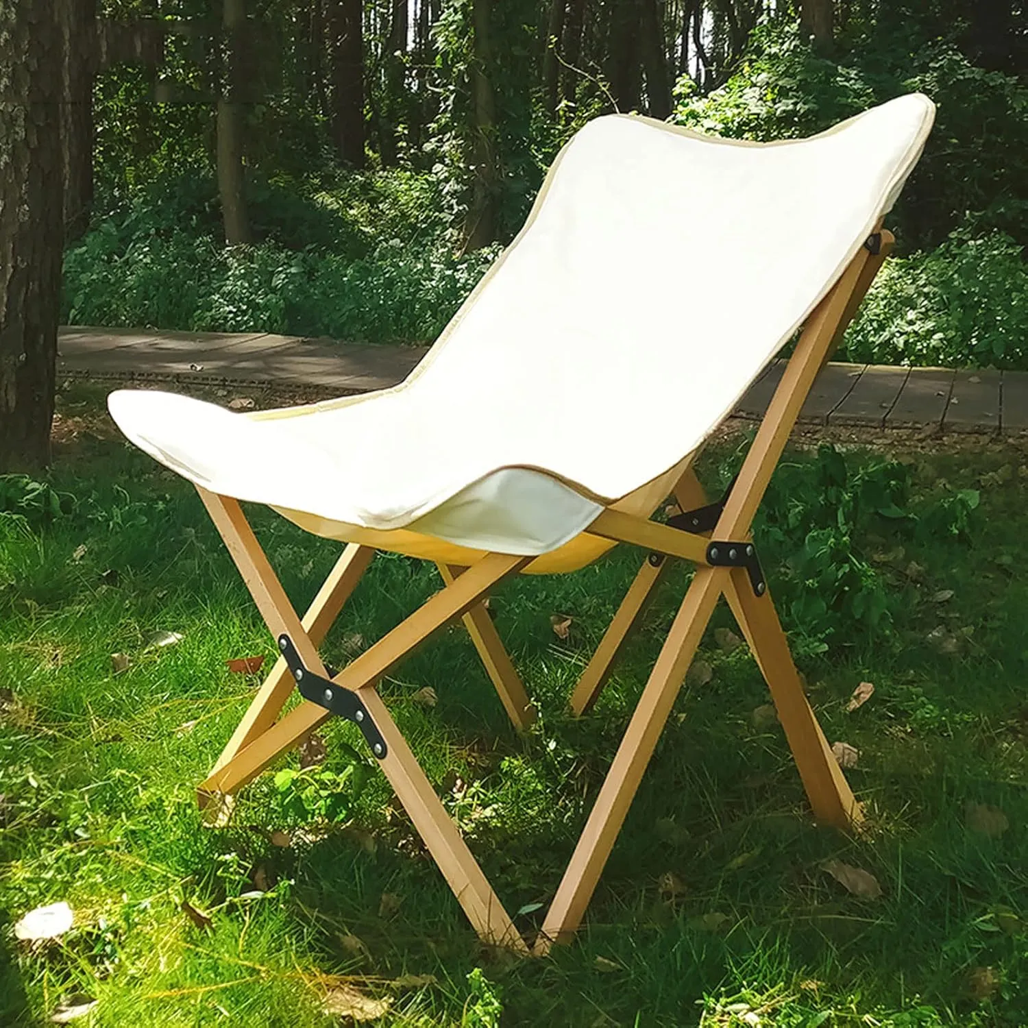 HUHJYUGE Outdoor Folding Chairs, Camping Folding Chair Heavy Duty, Folding Camping Chairs for Adults Lightweight, with Lumbar Support, for Beach, Fishing, Trip, Picnic, Lawn (A 58cm)