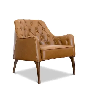 Hurley Tan Leather Lounge Chair