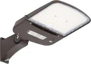 hykolity 150W/200W Switchable LED Parking Lot Light, 150LM/W LED Street Lighting with Dusk to Dawn Photocell [400W-600W HPS Equiv.] 5000K 100-277V, Commercial Adjustable Arm Mount LED Shoebox Light