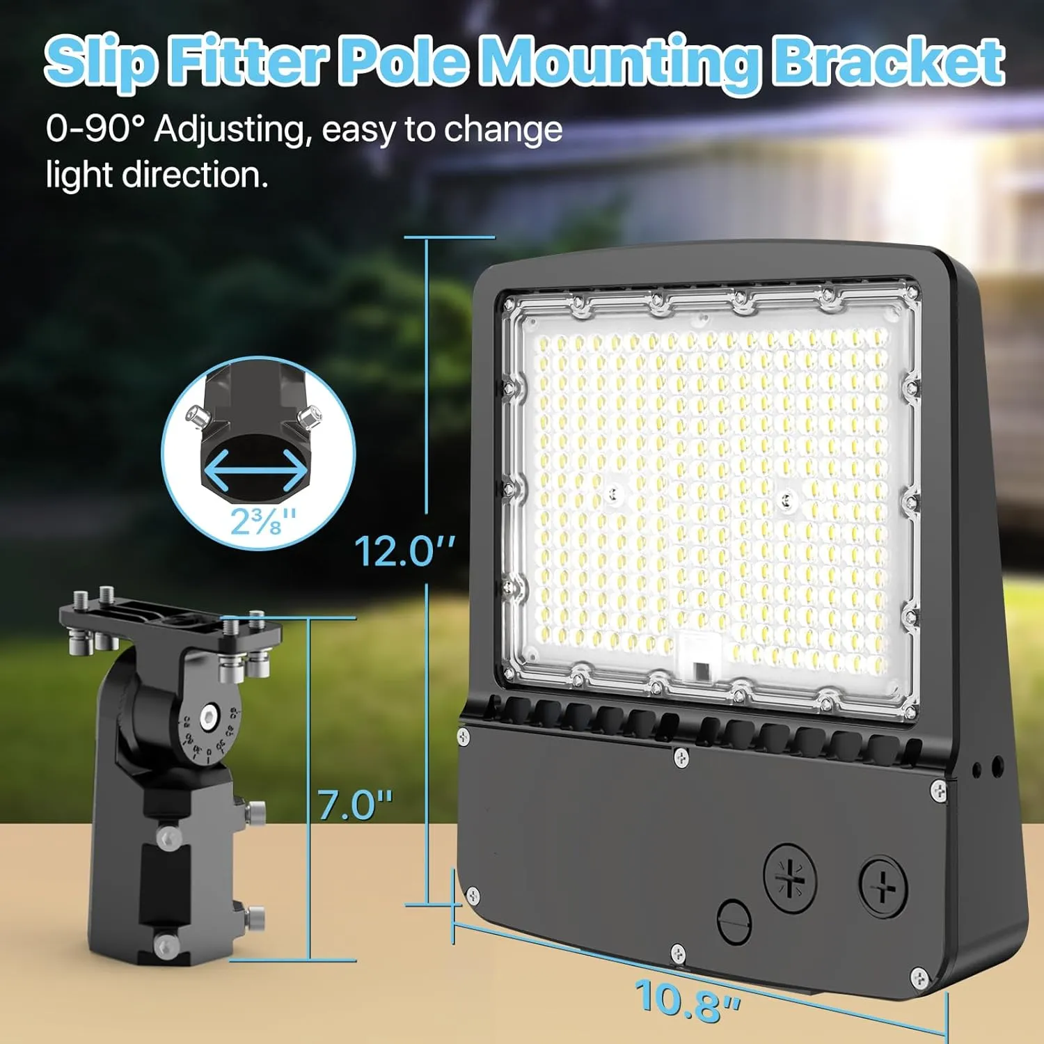 HYPERLITE Parking Lot Light 150W: 2Pack 22500lm with Adjustable Slip Fitter Mount, 2025 New UL Listed Led Parking Lot Lights Outdoor, LED Shoebox Light for Roadways, Stadium, Yard, Barn