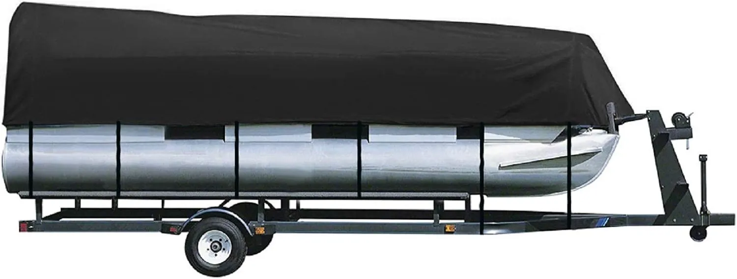 iCOVER Trailerable Pontoon Boat Cover, Fits 17 to 28ft Long & Beam Width up to 102in Pontoon Boat with Storage Bag