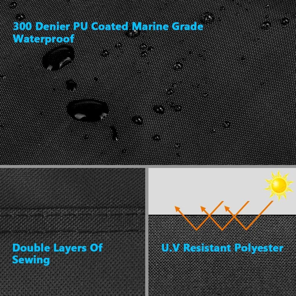 iCOVER Trailerable Pontoon Boat Cover, Fits 17 to 28ft Long & Beam Width up to 102in Pontoon Boat with Storage Bag