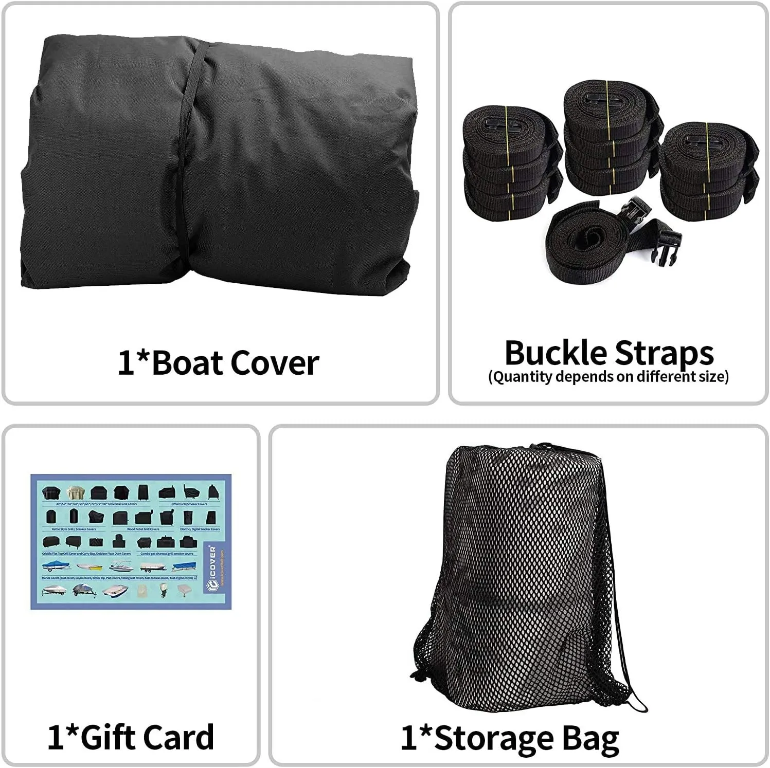 iCOVER Trailerable Pontoon Boat Cover, Fits 17 to 28ft Long & Beam Width up to 102in Pontoon Boat with Storage Bag
