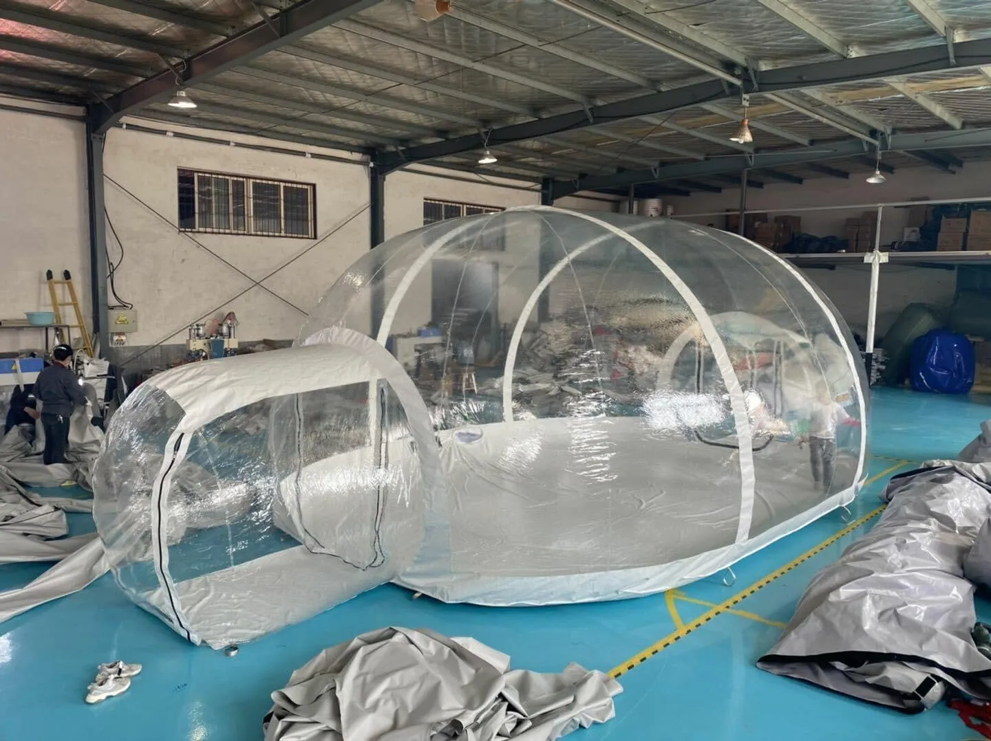 Inflatable Clear Eco Dome Camping Tunnel Bubble Tent W/Blower NEW