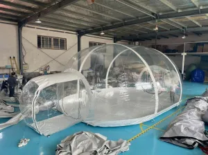 Inflatable Clear Eco Dome Camping Tunnel Bubble Tent W/Blower NEW