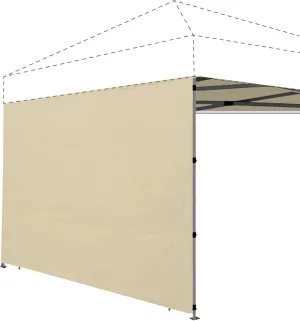 Instant Canopy Sidewall 10×10 for Pop Up Tent, Waterproof Canopy Sunwall for Straight Leg with UV Protection, 1 Pack Canopy Side Panels Only(10×10, Beige)