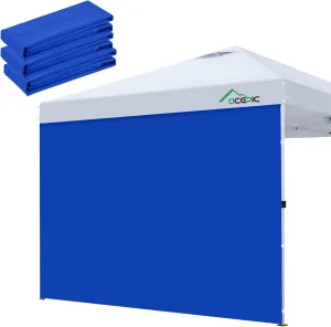 Instant Canopy Tent Sidewalls for 10x10 Pop Up Canopy 210D Waterproof, 3 Piece Sidewalls, Blue(3PCS Sidewall Only, Canopy Tent NOT Included)