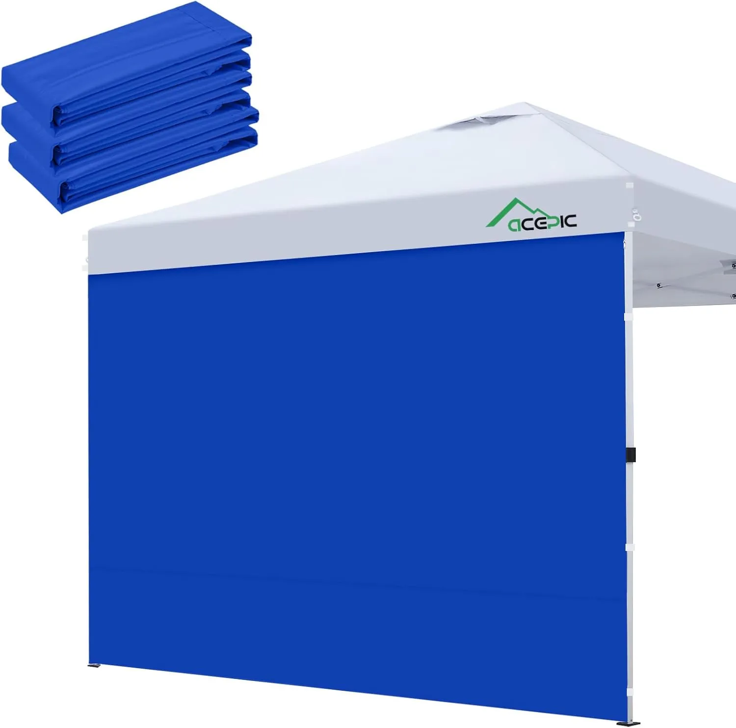 Instant Canopy Tent Sidewalls for 10x10 Pop Up Canopy 210D Waterproof, 3 Piece Sidewalls, Blue(3PCS Sidewall Only, Canopy Tent NOT Included)