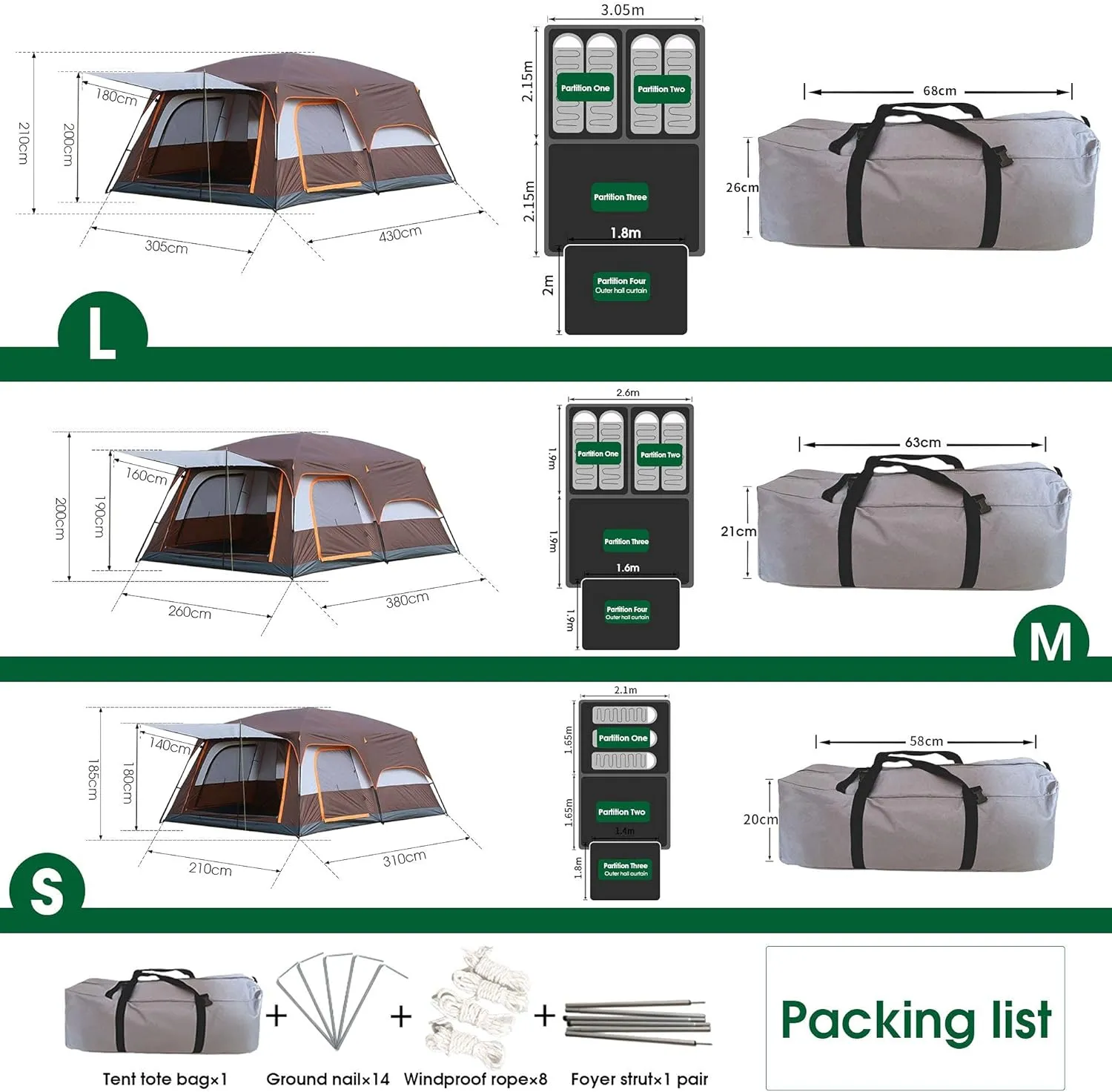 Instant Pop-up Camping Tent for 3-8 People Lightweight Tent Waterproof Double Layer Family Tent with Carrying Bag for Outdoor Camping Hiking Climbing Fishing Survival Festivals Garden