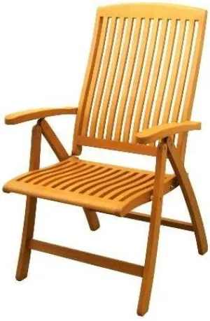 International Caravan Royal Tahiti Outdoor Set of Two 5-Position Folding Arm Chair