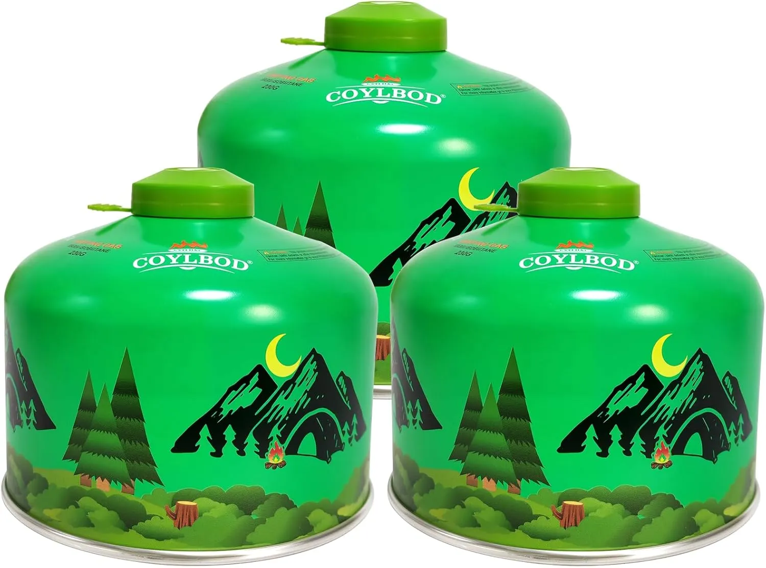 Isobutane Fuel Canister 230g, Camping Stove Fuel, Butane Camping Propane Mixture Blend Camping Fuel Gas (3 Pack)