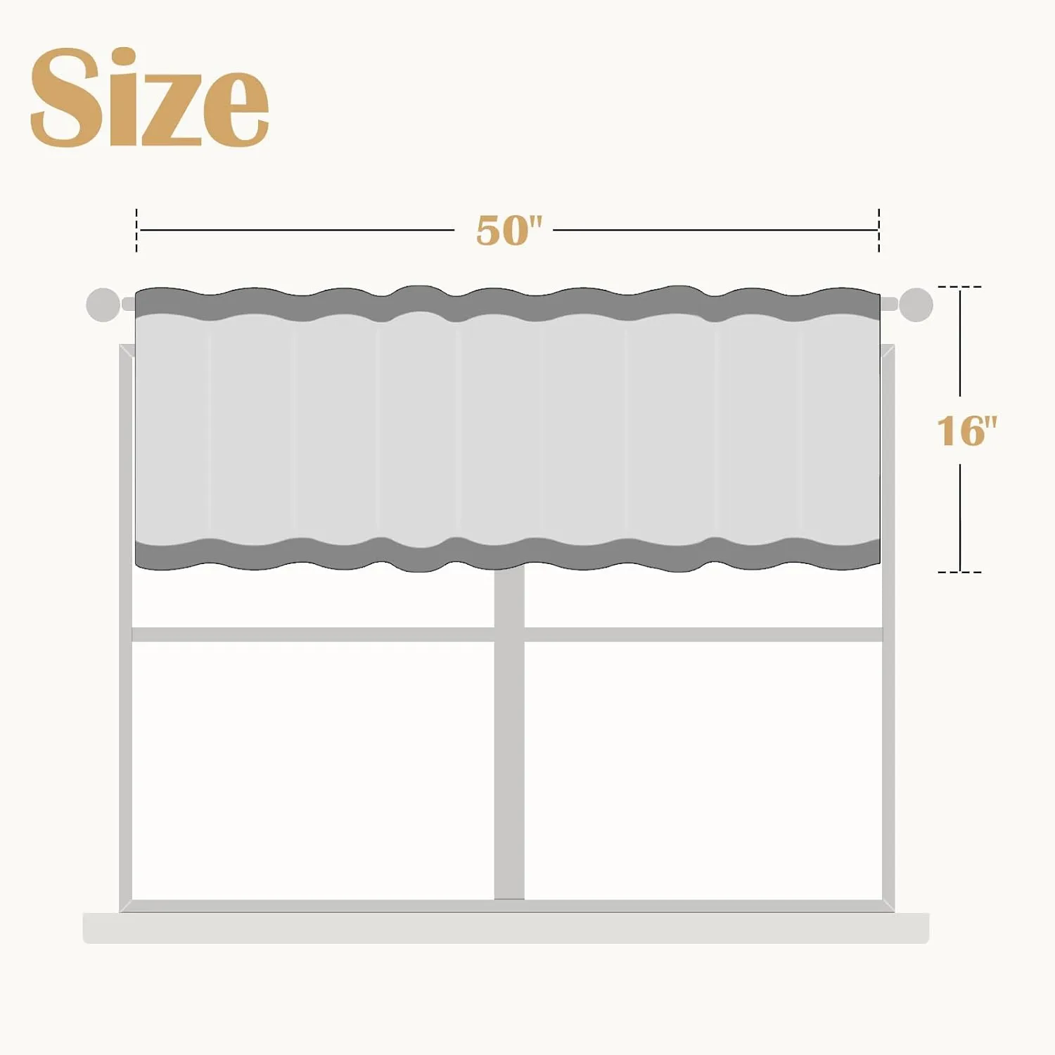 jinchan Striped Linen Valance Curtain 16 Inch Vertical Striped Valance for Kitchen Bathroom Light Filtering Window Treatment Rod Pocket Farmhouse Rustic Semi Sheer Short Window Curtain 1 Panel Black