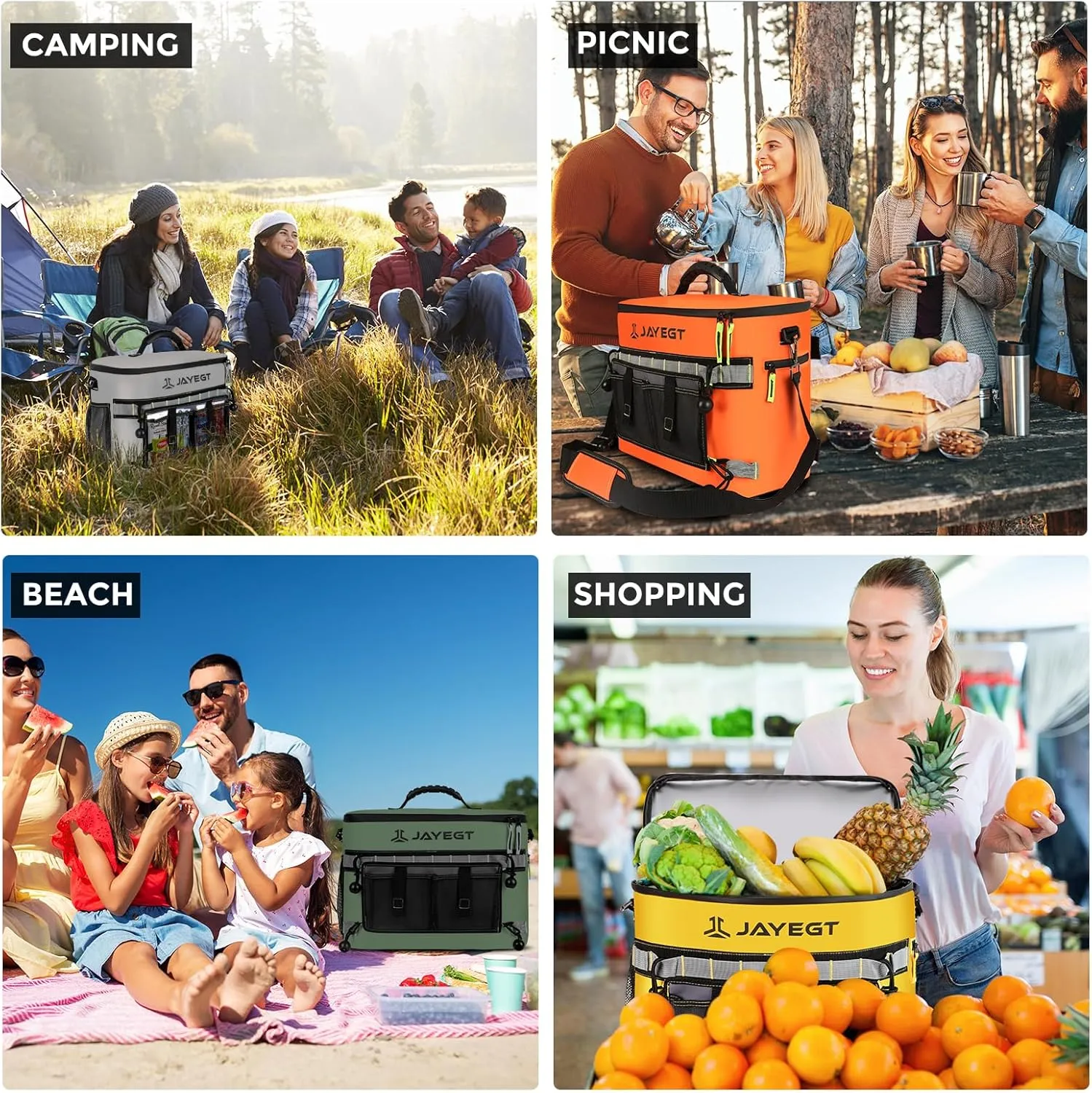 Kayak Cooler Behind Seat - Waterproof Cooler Bag Compatible with Lawn-Chair Seat Kayak，Kayak Accessories Camping Cooler, Portable Ice Chest for Fishing, Beach, Travel,Picnic, Cooler Leak-Proof