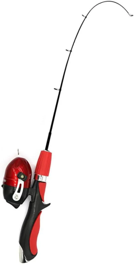 Kids Fishing Pole Set, 1 Set Kids Telescopic Fishing Rod with Reel Combo Kit, Bait, Spinning Reel & Hooks, Kids Fishing Rod for Children Beginners(Red)
