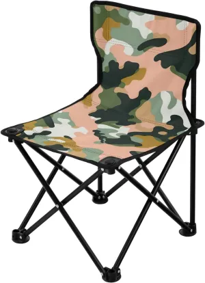 Kigai Folding Camping Chair Heavy Duty Chair Ultralight Compact Portable Beach Chair for Outdoor Camp, Hiking, Travel, Beach, Sporting Event and Picnic, Pink Camouflage