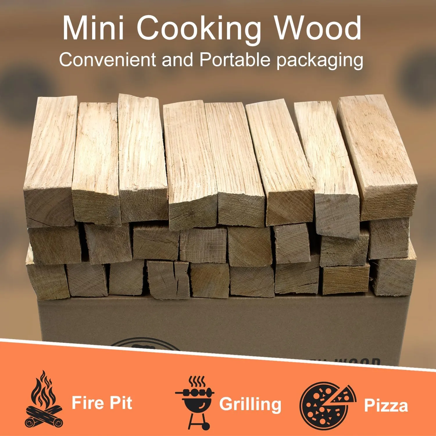 Kiln-Dried Oak Wood for Pizza Ovens - Ideal for Ooni, Gozney, Solo Stove and More - Approx. 15lbs (Oak Wood, 8 inches)