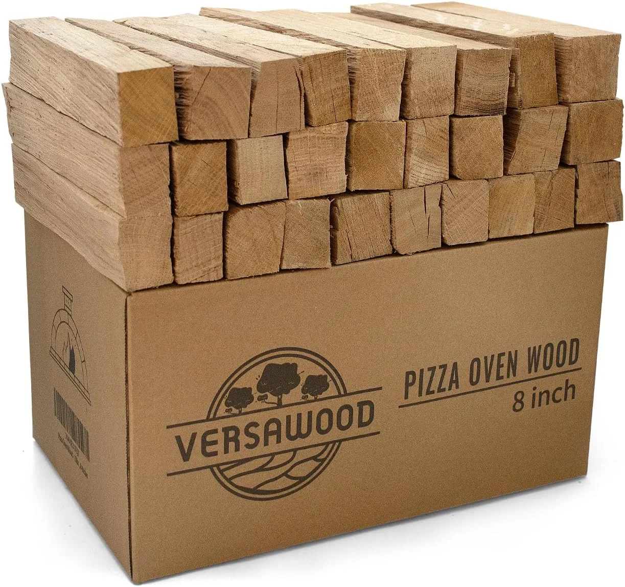 Kiln-Dried Oak Wood for Pizza Ovens - Ideal for Ooni, Gozney, Solo Stove and More - Approx. 15lbs (Oak Wood, 8 inches)