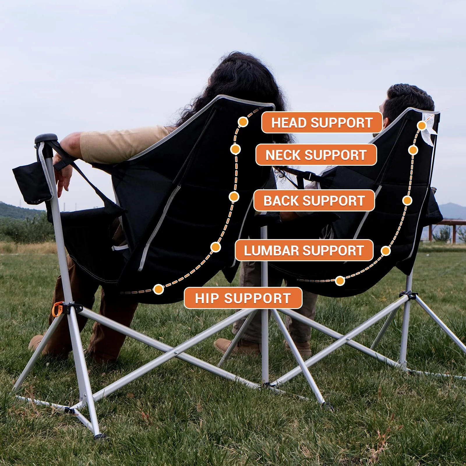 KingCamp ORCHID C30 Double Hammock Camping Chairs with Adjustable Seat