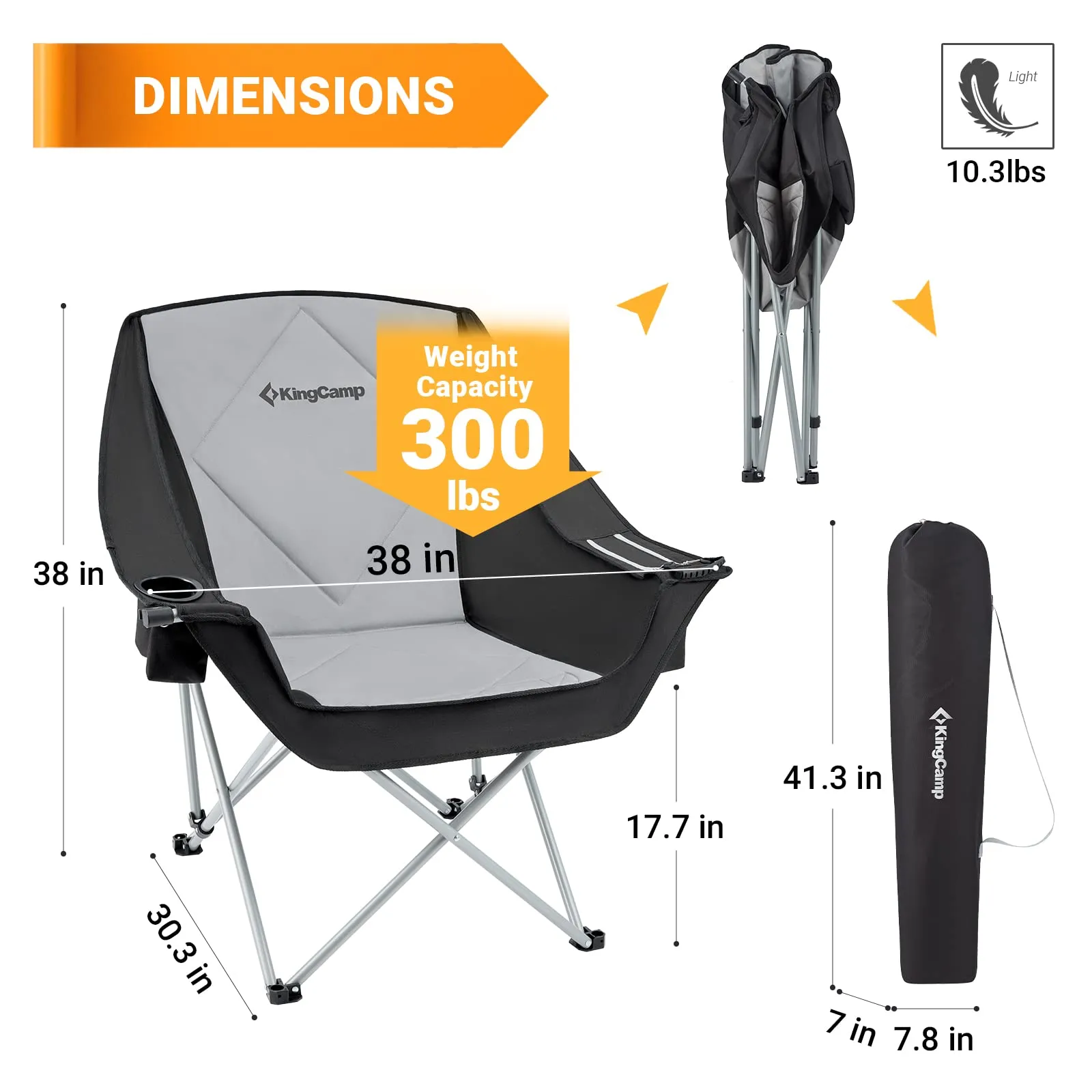 KingCamp PAULOWBIA Folding Sofa Chair