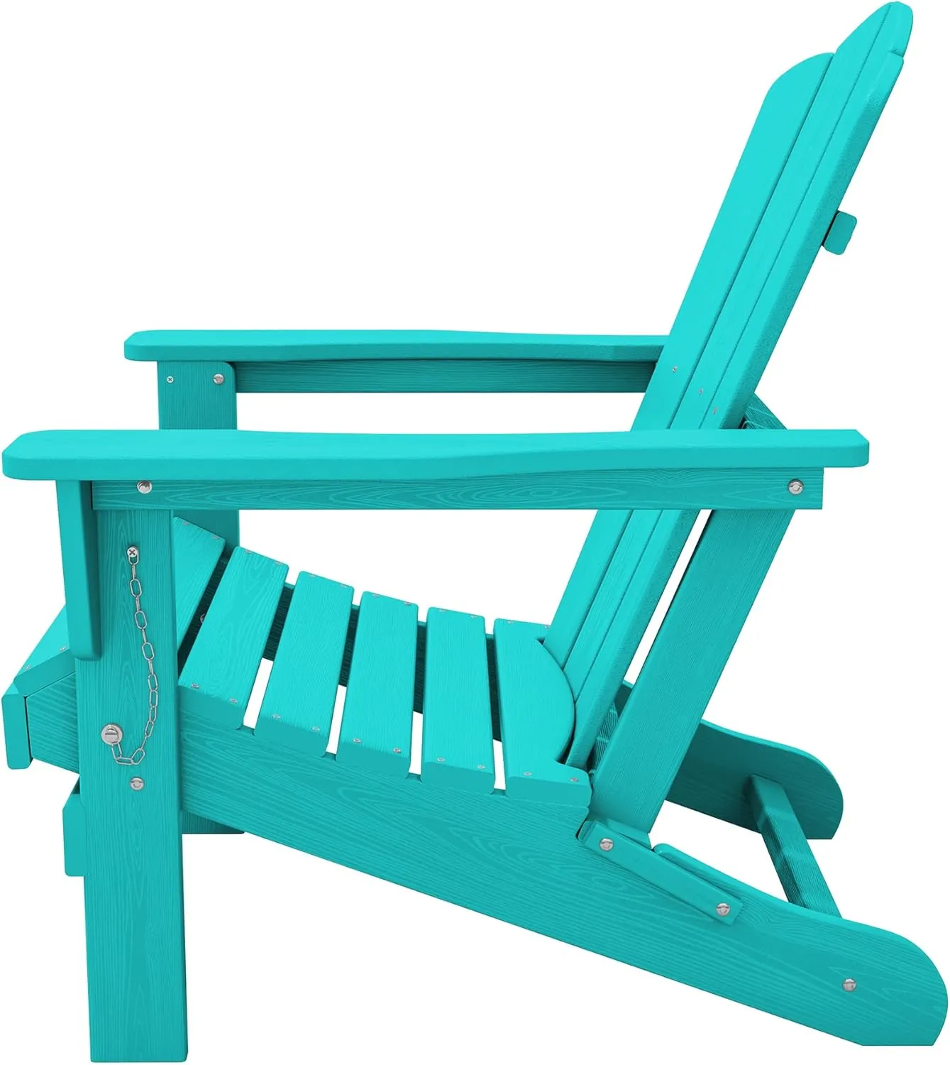 KINGYES Folding Adirondack Chair Set of 2, HDPE All-Weather Folding Adirondack Chair, Aruba