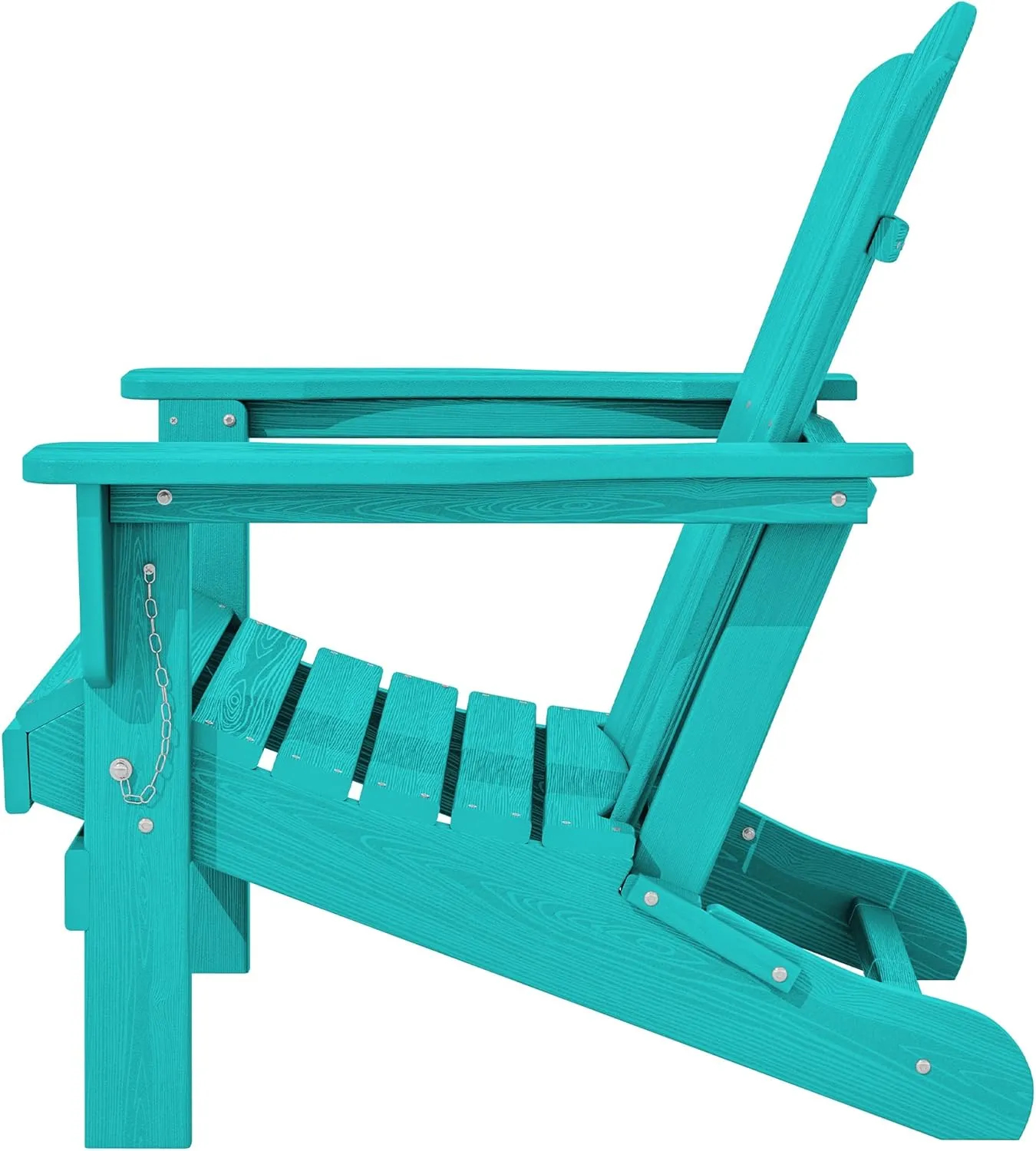 KINGYES Folding Adirondack Chair Set of 2, HDPE All-Weather Folding Adirondack Chair, Aruba