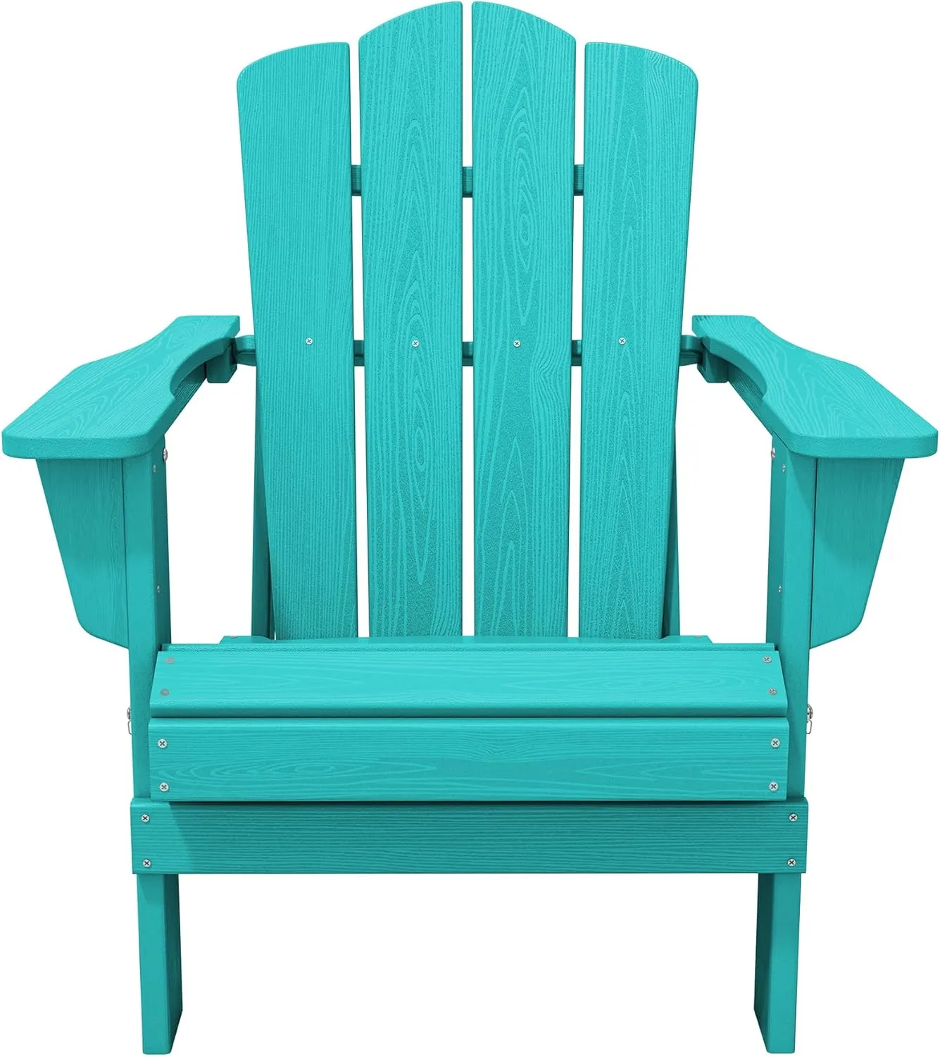 KINGYES Folding Adirondack Chair Set of 2, HDPE All-Weather Folding Adirondack Chair, Aruba