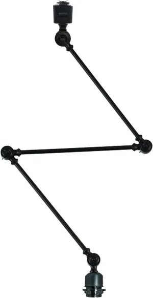 L-Type Track Lighting Pendants Retro Macaron Black Iron DIY with E26 Socket Lightolier Compatible Track Light Adjustable Light Poles Industrial Customizable Rustic Cottage Style
